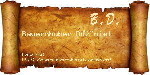 Bauernhuber Dániel névjegykártya
